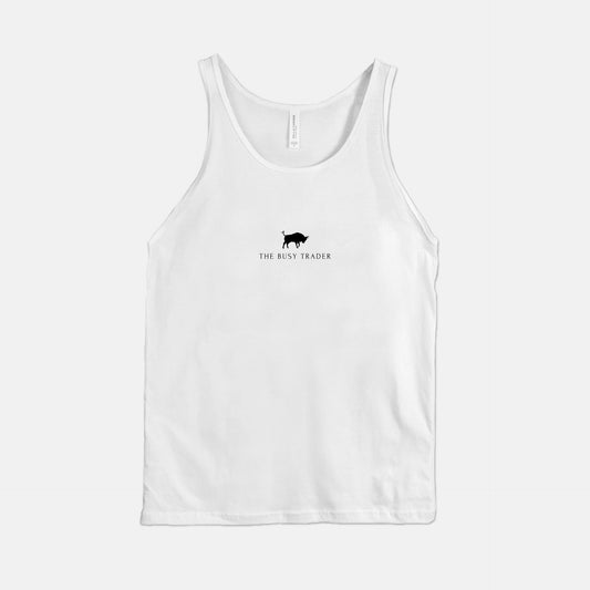 The Busy Trader Signature Unisex Jersey Tank (w/black logo)