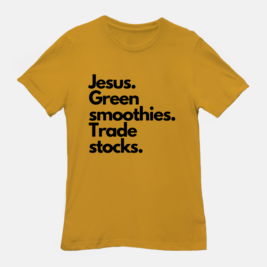 Jesus, Smoothies, & Stocks Unisex Tee