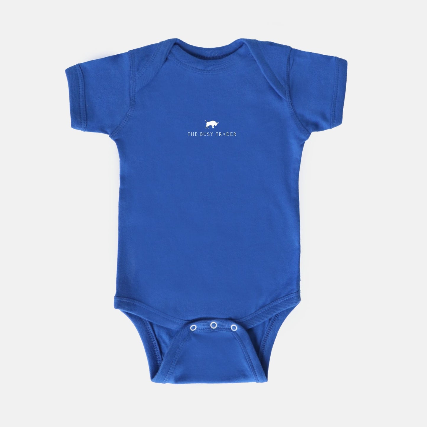 The Busy Trader Signature Unisex Baby Onesie (w/white logo)