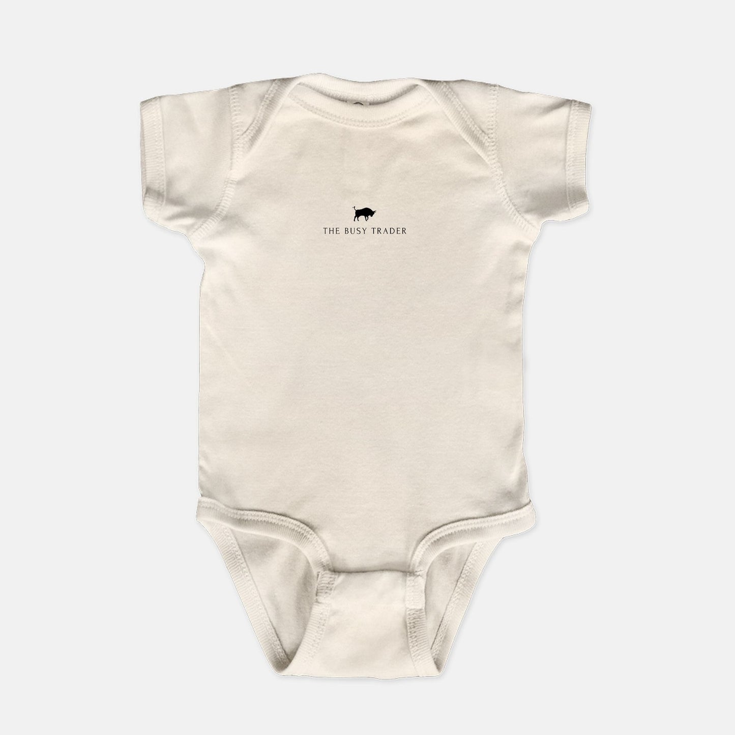 The Busy Trader Signature Unisex Baby Onesie (w/black logo)