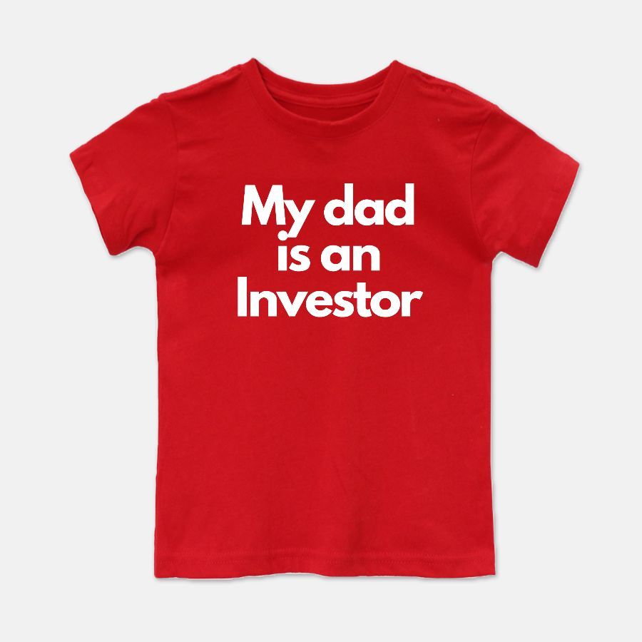 BLK My Dad Is An Investor Youth Unisex Tee