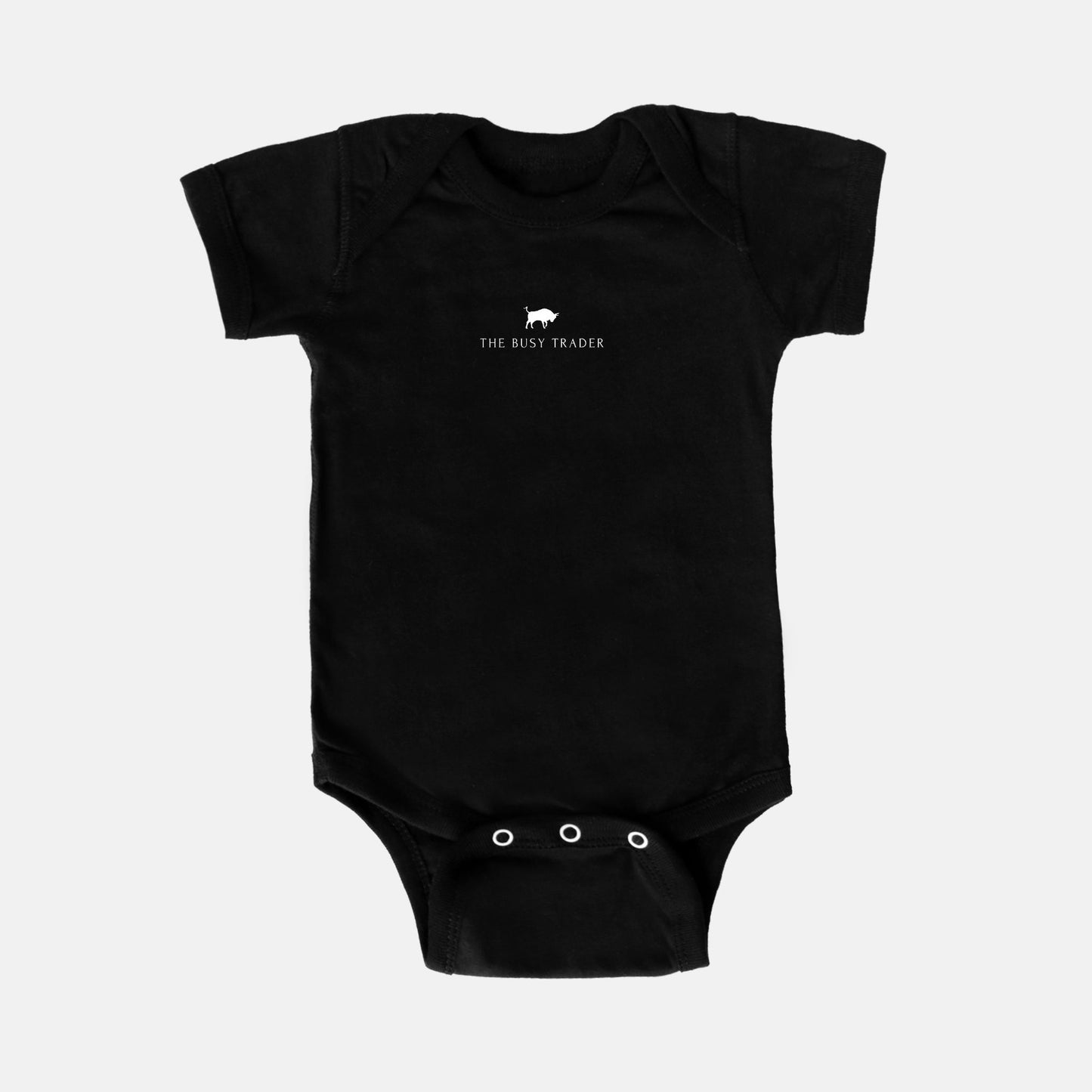 The Busy Trader Signature Unisex Baby Onesie (w/white logo)