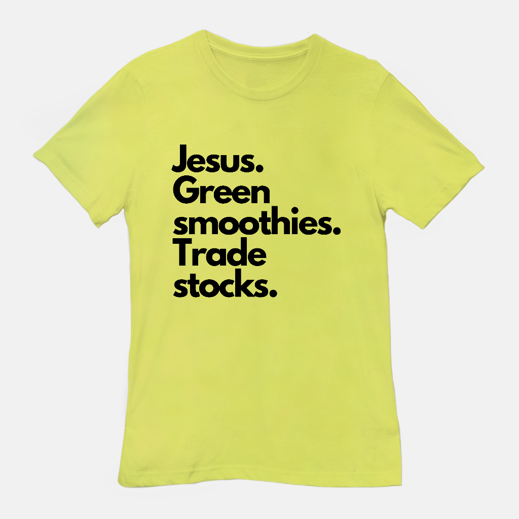 Jesus, Smoothies, & Stocks Unisex Tee